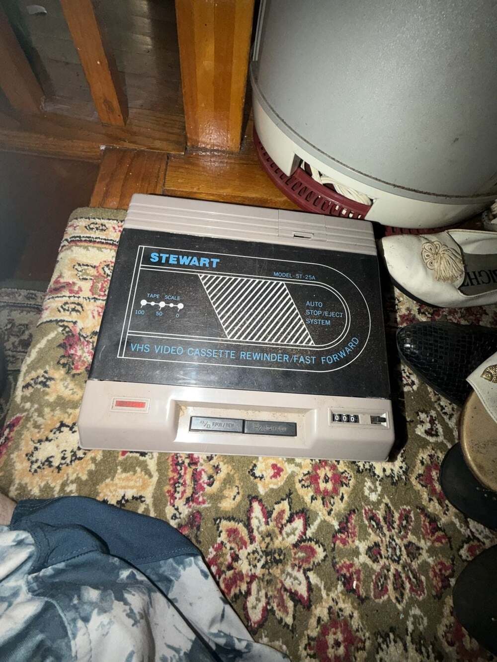 Stewart ST-25A VHS Video Cassette Rewinder/Fast Forward with Auto Stop/Eject Sys